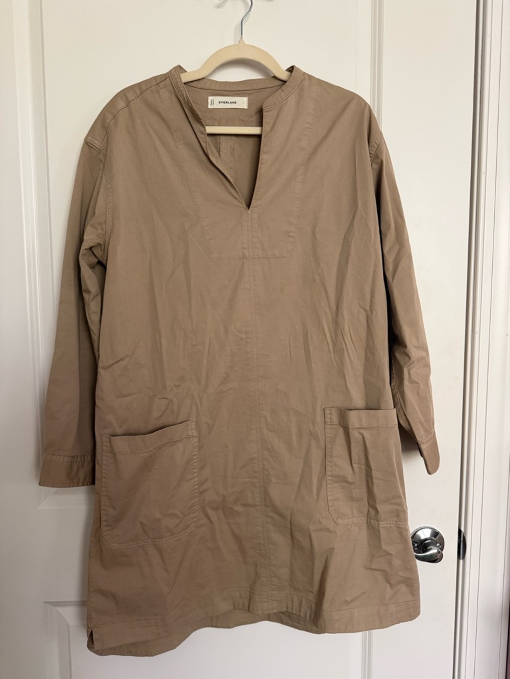 Everlane Tan Cotton Tunic Dress
